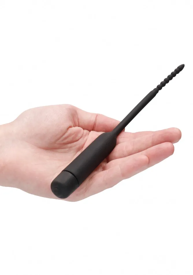 Silicone Vibrating Bullet Plug With Beaded Tip Urethral Sounding Shots America Male Sex Toys