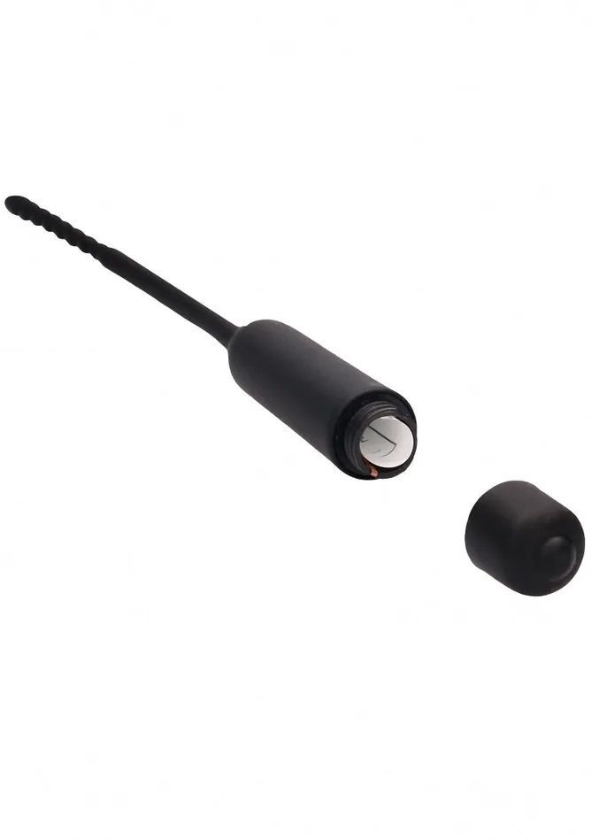 Silicone Vibrating Bullet Plug With Beaded Tip Urethral Sounding Shots America Male Sex Toys
