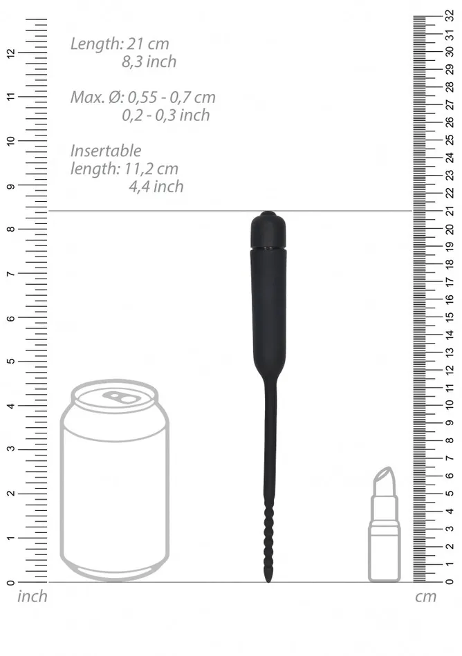 Silicone Vibrating Bullet Plug With Beaded Tip Urethral Sounding Shots America Male Sex Toys