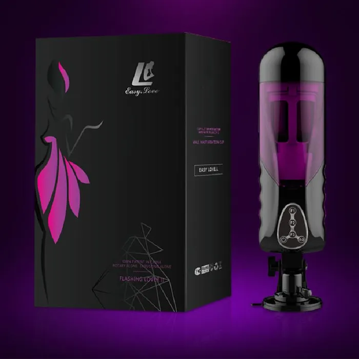 SIMU HAPPPY Male Sex Toys Automatic Telescopic Rotating Male Masturbator