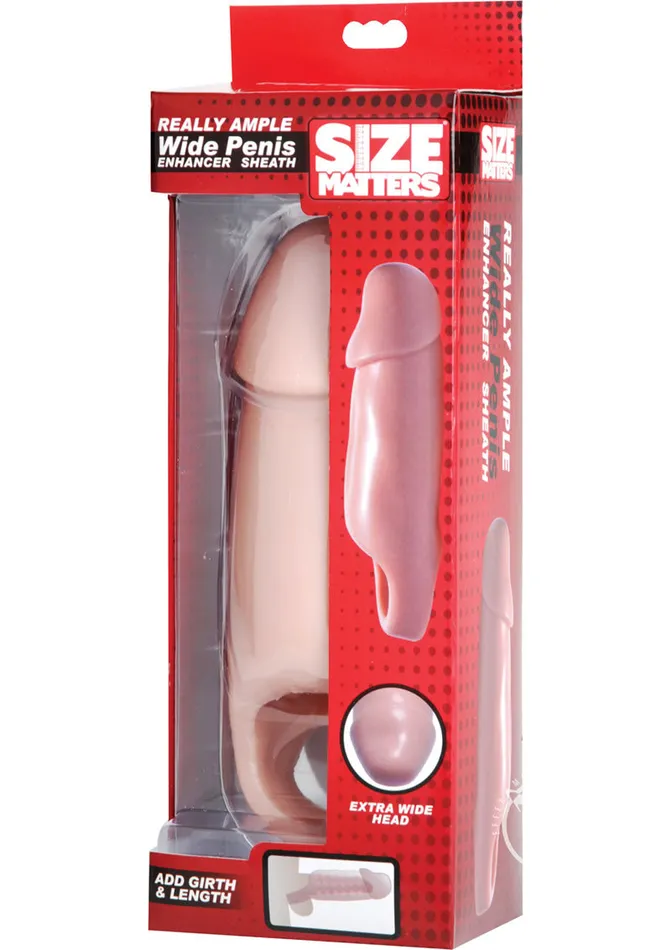 Size Matters Really Ample Wide Penis Enhancer Sheath Size Matters Male Sex Toys