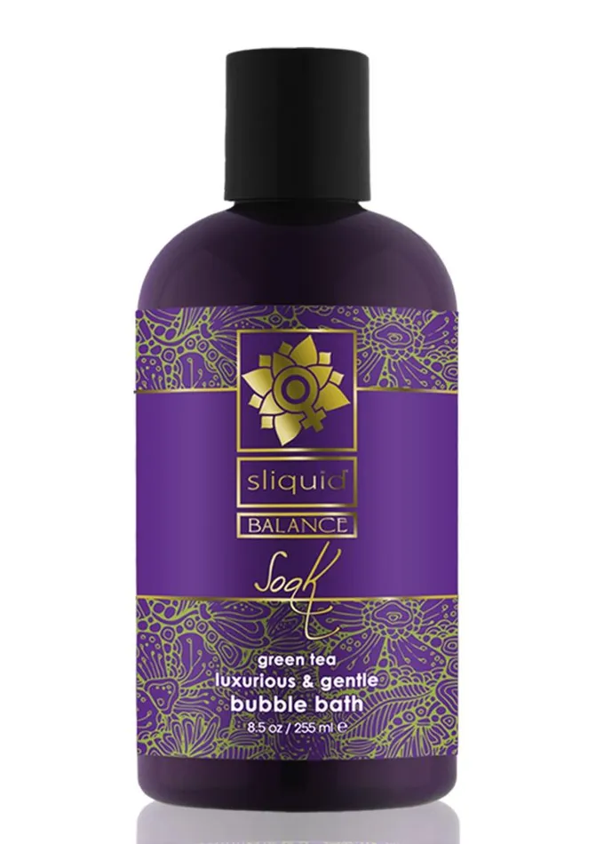 Sliquid Vibrators Sliquid Balance Soak Green Tea Luxurious and Gentle Bubble Bath