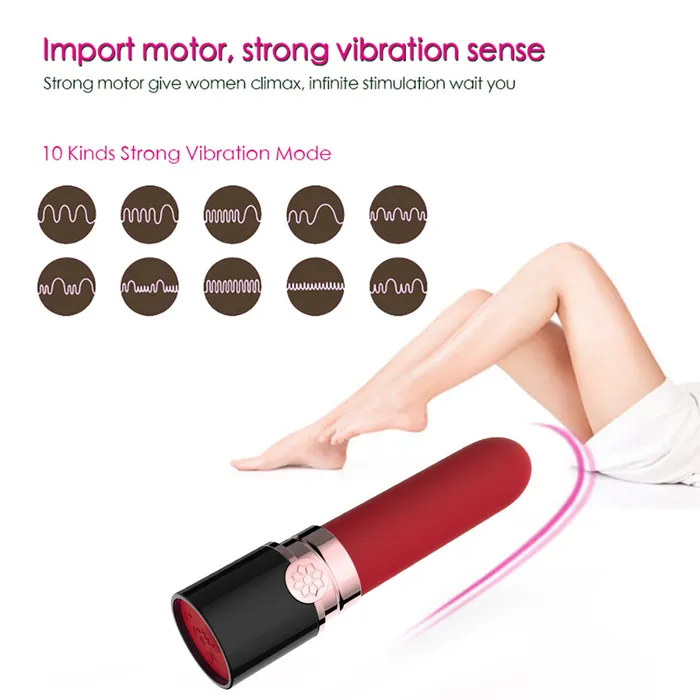 Sorlove Female Sex Toys Lipstick Vibe Bullet Vibrator 10 Vibrations Gspot Nipple Stimulator