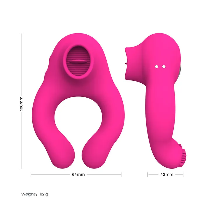 Sorlove Male Sex Toys Couple Vibrator With Cock Ring And Clitoris Licking Stimulator 7 Modes