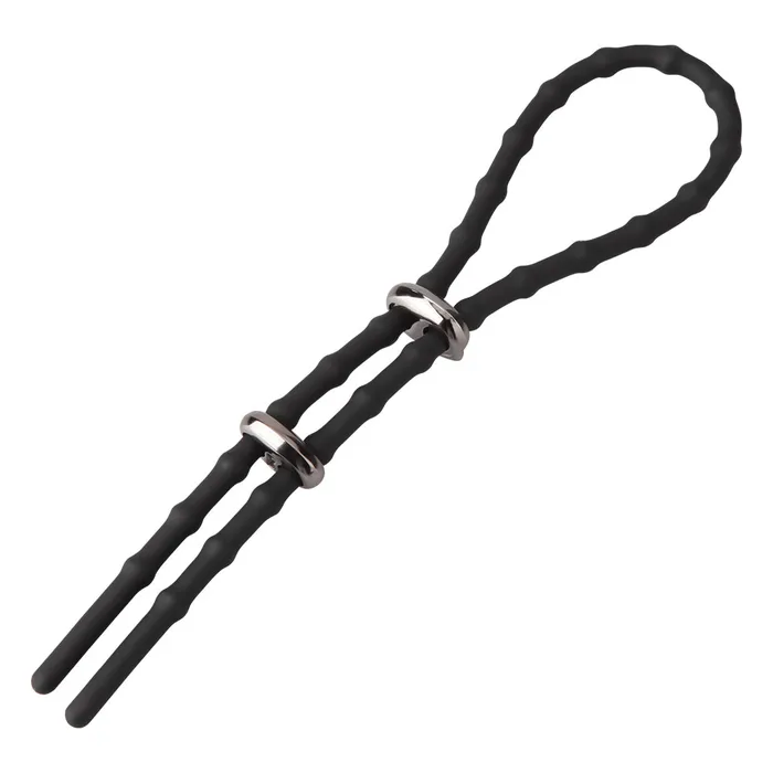 Sorlove Male Sex Toys Silicone Adjustable Lasso Shaft Cock Ring Tie With 2 Lock Loops