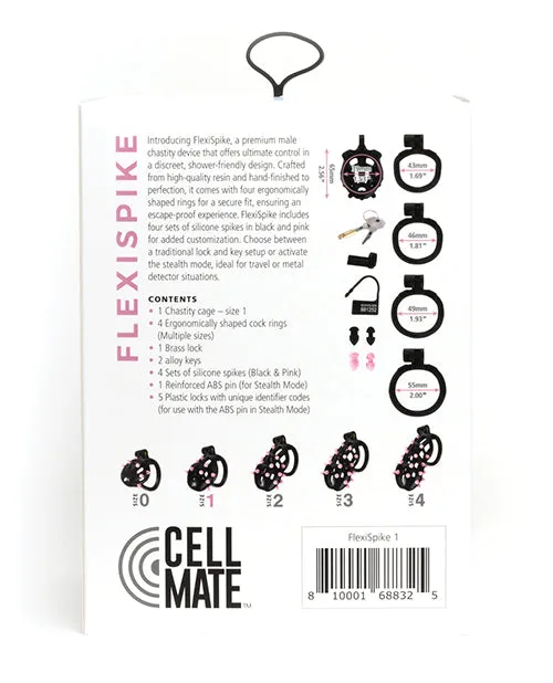 Sport Fucker Cellmate FlexiSpike Chastity Cage Size 1 665 INC Male Sex Toys