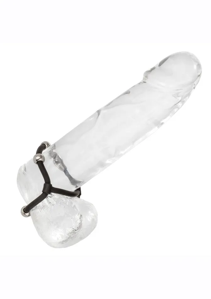 Steel Beaded Dual Silicone Maximizer Cock Ring Rings Male Sex Toys