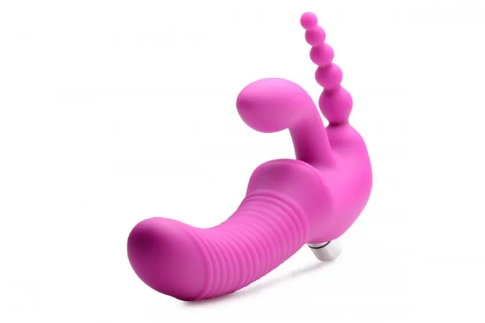 StrapU Female Sex Toys StrapU Regal Rider Vibrating Strapless StrapOn Triple G Dildo StrapU Female Sex Toys StrapU Regal Rider Vibrating Strapless StrapOn Triple G Dildo
