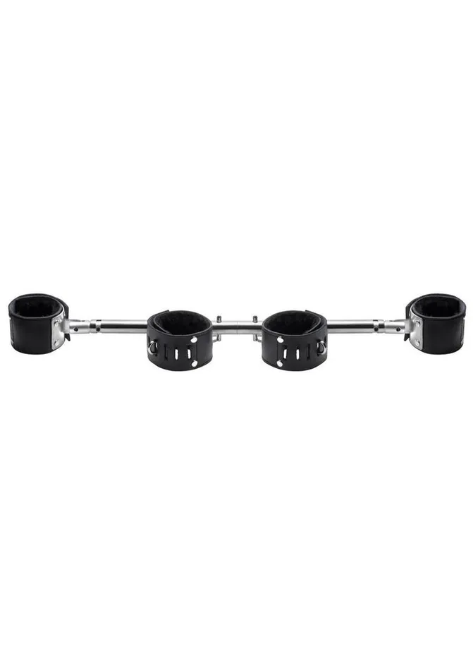 Strict Leather Restraints Strict Leather Adjustable Swiveling Spreader Bar with Leather Cuffs