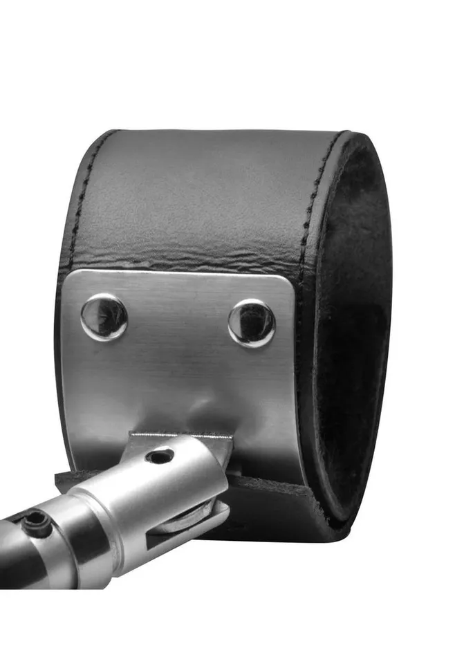 Strict Leather Restraints Strict Leather Adjustable Swiveling Spreader Bar with Leather Cuffs