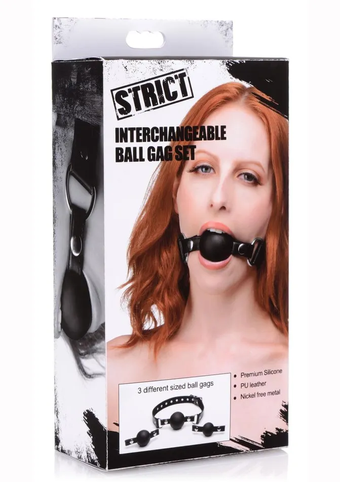 STRICT Male Sex Toys Strict Interchangeable Silicone Ball Gag