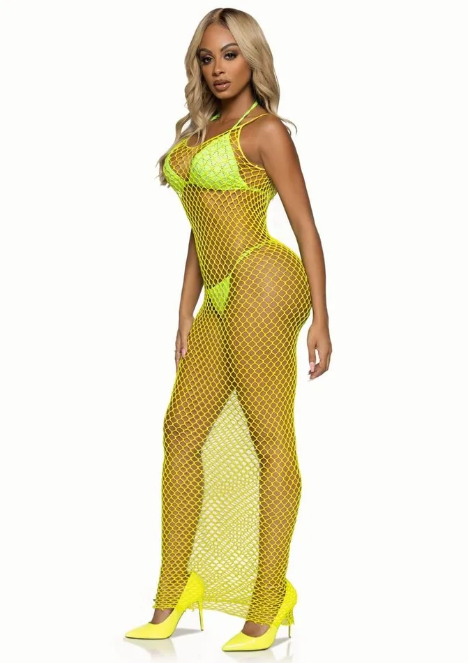 Teddies And Bodies Leg Avenue Leg Avenue Woven Twist Net Backless Maxi Dress One Size Lemon Teddies And Bodies Leg Avenue Leg Avenue Woven Twist Net Backless Maxi Dress One Size Lemon