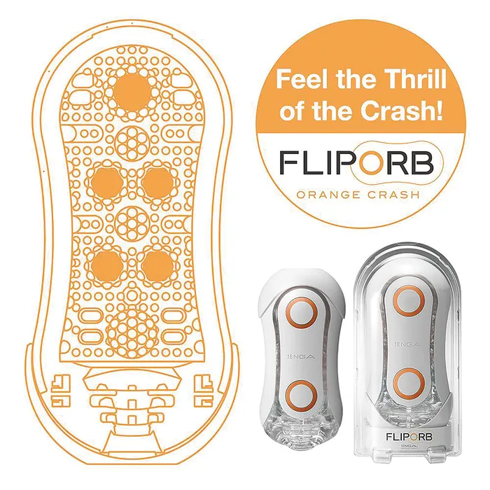 Tenga Flip Orb Orange Crash TENGA Vibrators
