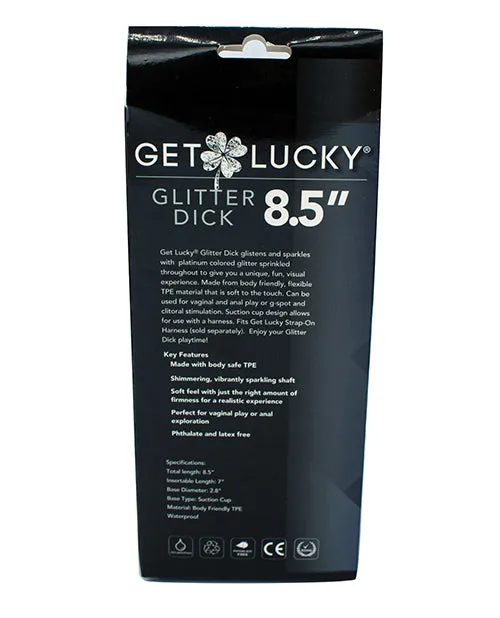 Thank Me Now INC Dildos Get Lucky 85 Real Skin Glitter Dick Clear