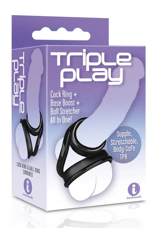 THE 9S Male Sex Toys The 9s Triple Play Cock Ring THE 9S Male Sex Toys The 9s Triple Play Cock Ring