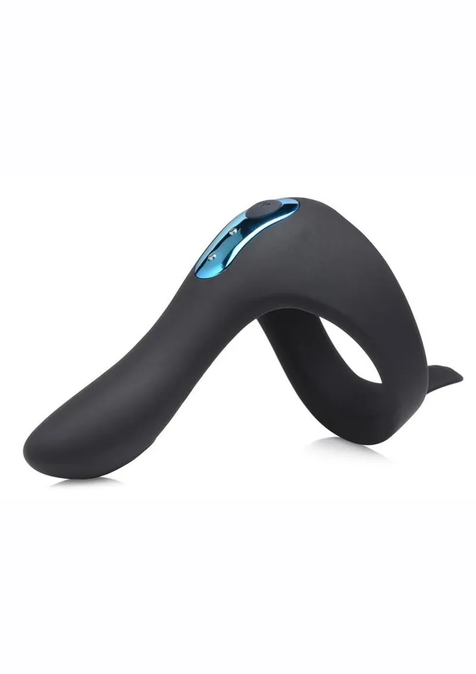 Trinity Men Male Sex Toys Trinity Men 7x Rechargeable Silicone Cock Ring with Taint Stimulator and Remote Control