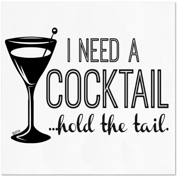 Twisted Wares Anal Twisted Wares I Need a Cocktail Hold the Tail Napkins 20pk Twisted Wares Anal Twisted Wares I Need a Cocktail Hold the Tail Napkins 20pk