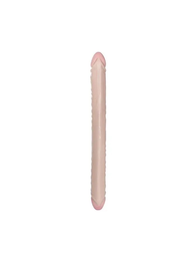 Vanilla Duo Veined Double Dildo Lifelike Dongs Dildos