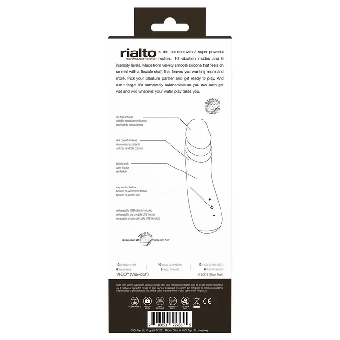 VeDO VeDO Rialto Vibrator Black Pearl Vibrators