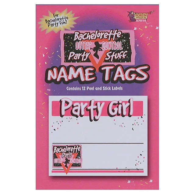 Vibrators Bachelorette Name Tags 12pk Forum Novelties