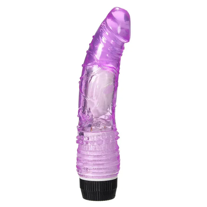 Vibrators BeBuZZed BeBuzzed Lucas 8 Crystal Jelly Dildo Vibrator Purple