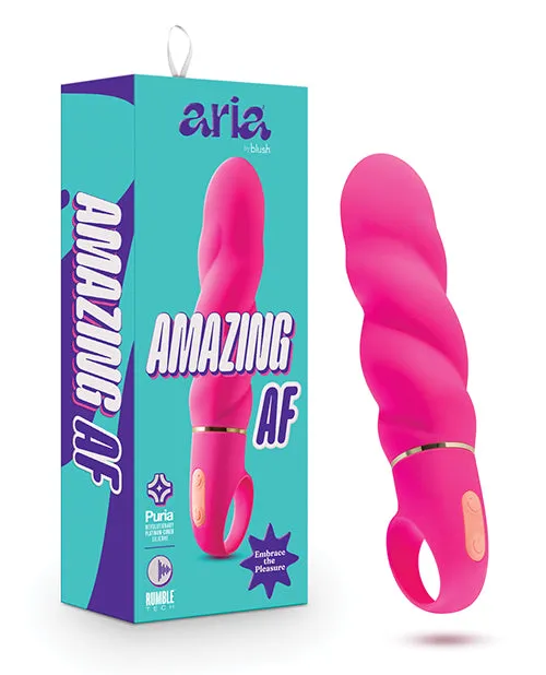 Vibrators Blush Novelties Blush Aria Amazing AF Loop Handle Vibe Fuchsia