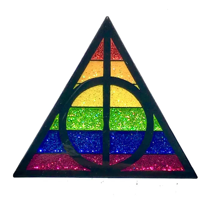 Vibrators Geeky Kinky Pride Triangle POTTER Pin Geeky Kinky