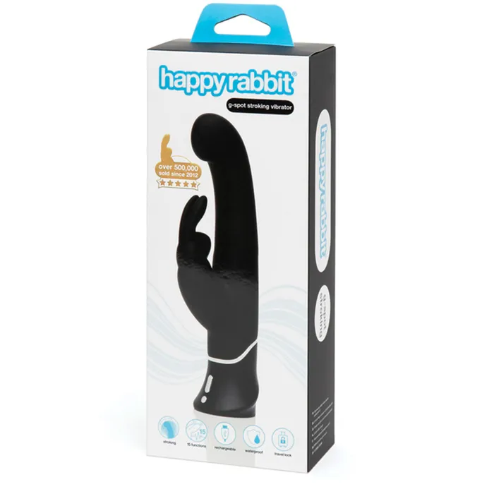 Vibrators Happy Rabbit Happy Rabbit GSpot Black Stroker Rabbit Vibe