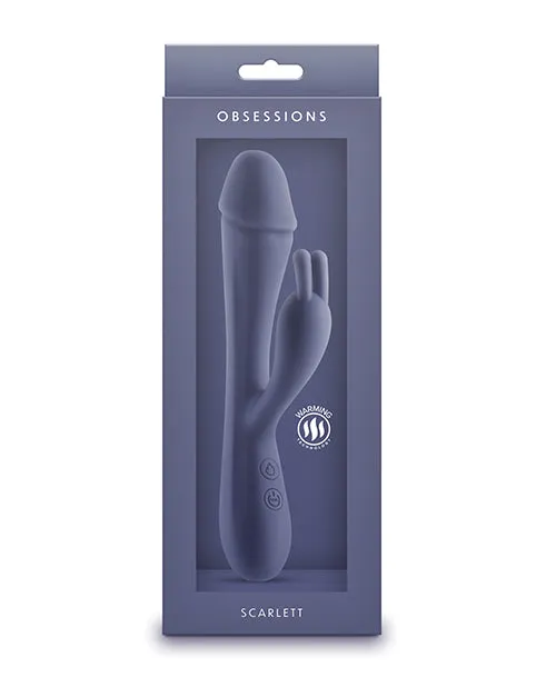 Vibrators Ns Novelties INC Obsessions Scarlett Rabbit Vibe Dark Blue