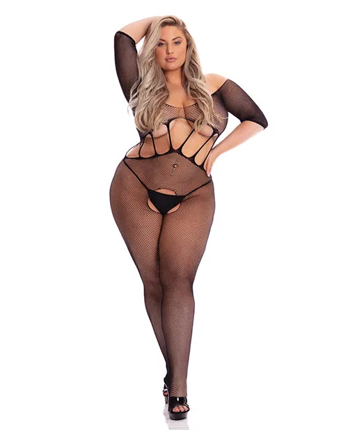 Vibrators Pink Lipstick Amplify Crotchless Bodystocking Pink Lipstick