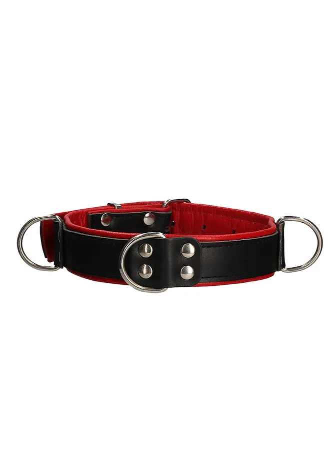 Vibrators Shots America Deluxe Bondage Collar One Size Red