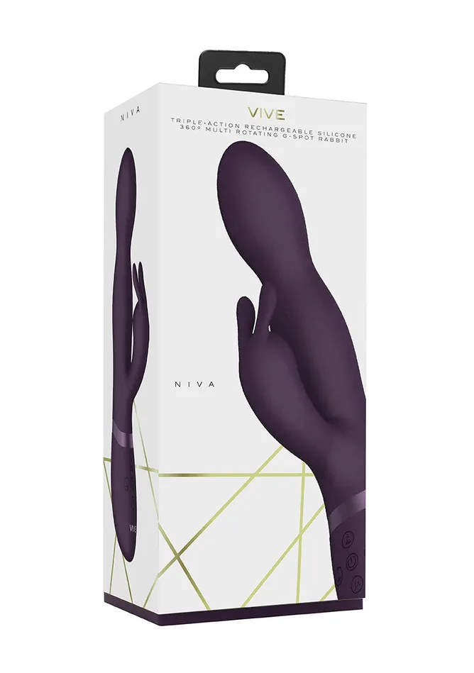Vibrators Shots America Niva 360degrees Rabbit Purple