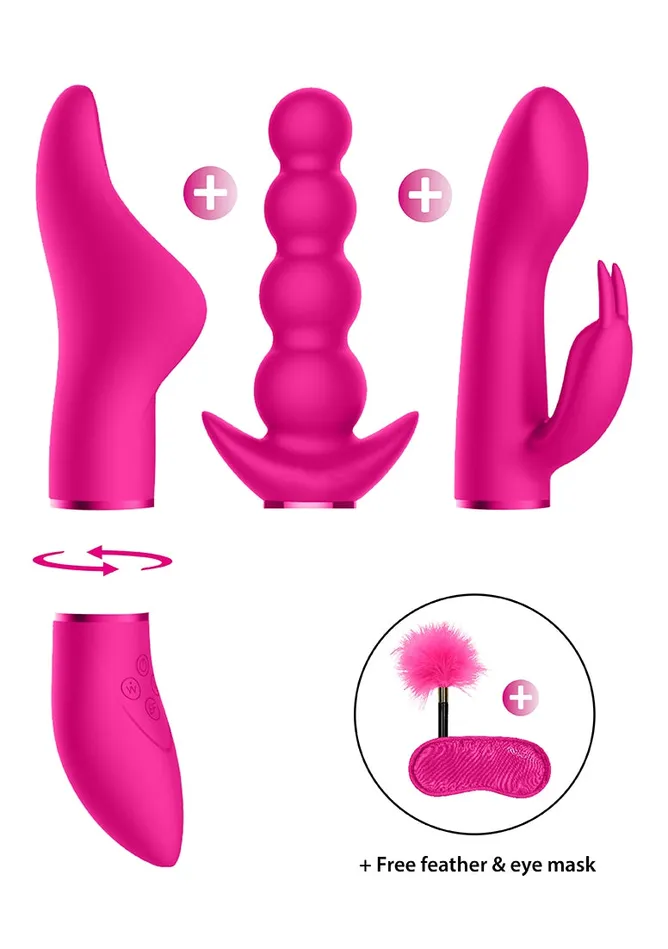 Vibrators Shots America Pleasure Kit 6 Pink