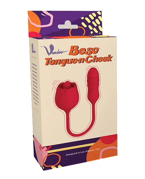 Vibrators Voodoo Beso Tongue n Cheek Red Thank Me Now INC