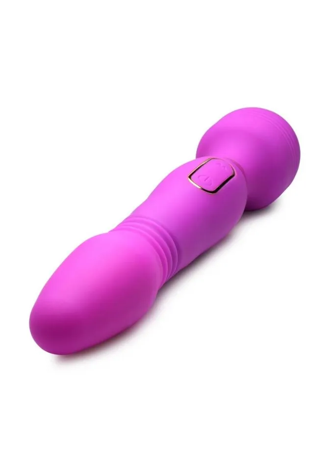 Wand Essentials Vibrators Wand Essential Ultra ThrustHer Deluxe Rechargeable Silicone Thrusting and Vibrating Wand