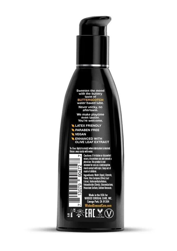 Wicked Aqua Wicked Aqua Water Based Flavored Lubricant Butterscotch Lubricants