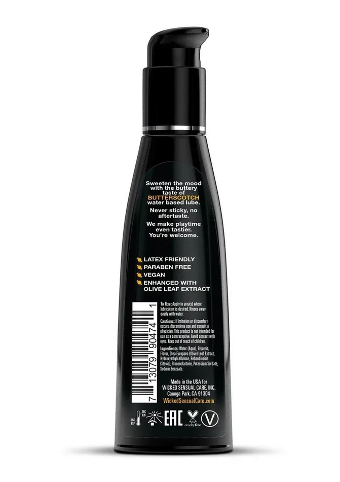 Wicked Aqua Wicked Aqua Water Based Flavored Lubricant Butterscotch Lubricants