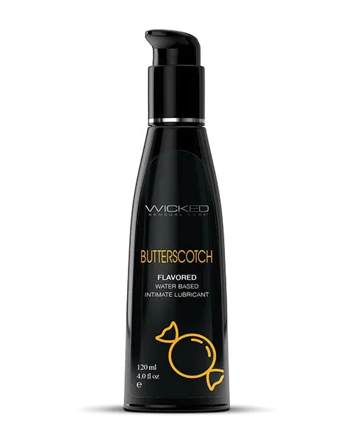 Wicked Sensual Care Lubricants Wicked Sensual Care Aqua Water Based Lubricant 4 Oz Butterscotch