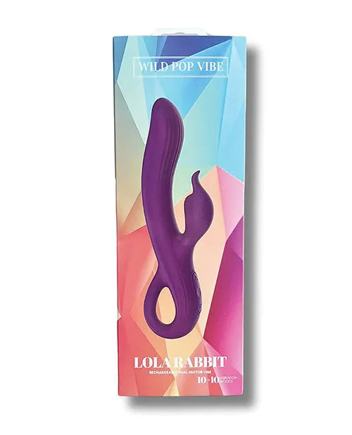 Wild Pop Vibe Lola Rabbit Dual Vibrator Purple Novum Brands Vibrators