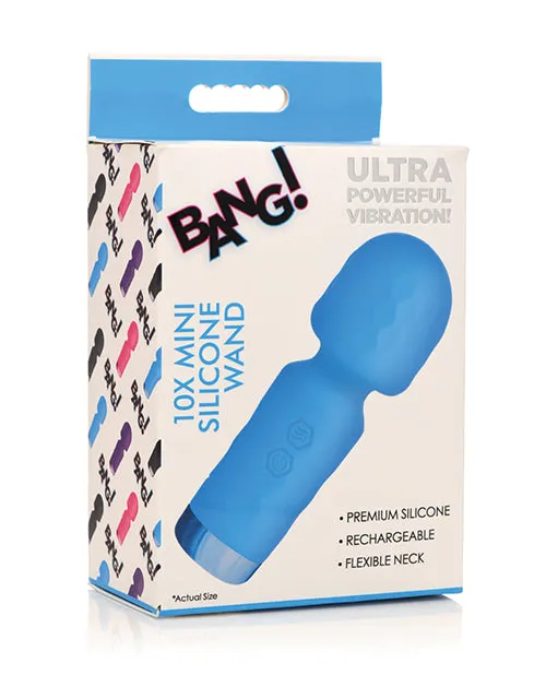 Xr LLC Vibrators Bang Mini Silicone Wand Vibrator Blue