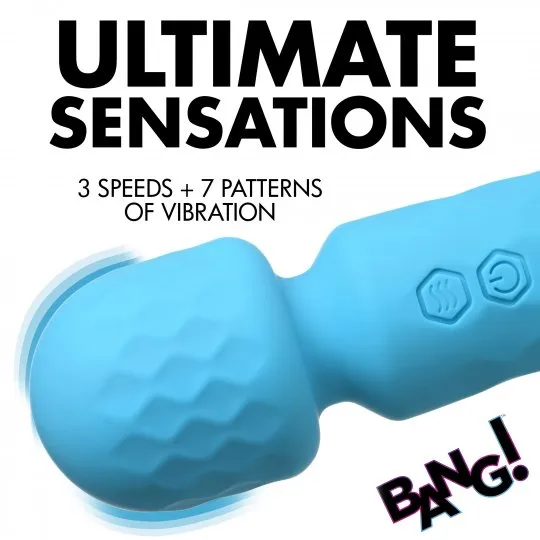 Xr LLC Vibrators Bang Mini Silicone Wand Vibrator Blue