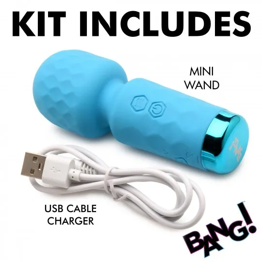 Xr LLC Vibrators Bang Mini Silicone Wand Vibrator Blue