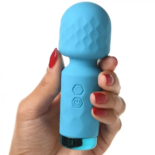 Xr LLC Vibrators Bang Mini Silicone Wand Vibrator Blue