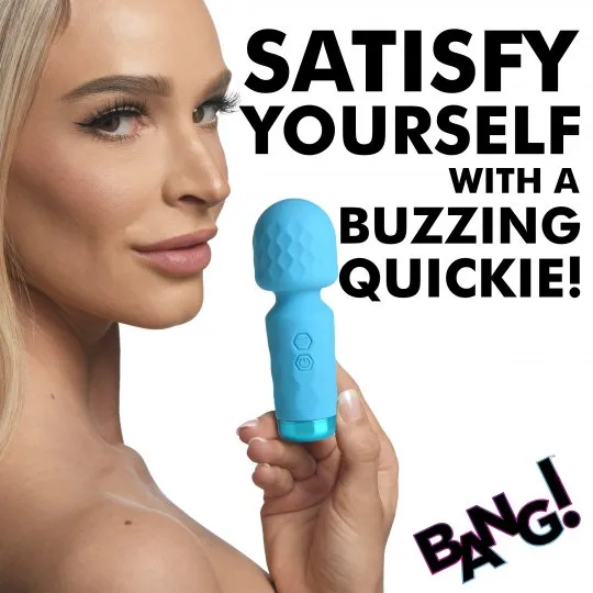 Xr LLC Vibrators Bang Mini Silicone Wand Vibrator Blue