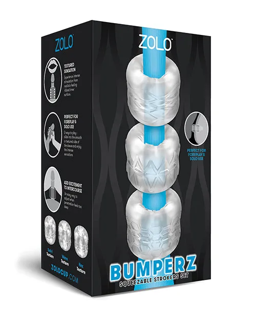 ZOLO Bumperz Squeezable Stroker Set Clear Xgen Male Sex Toys